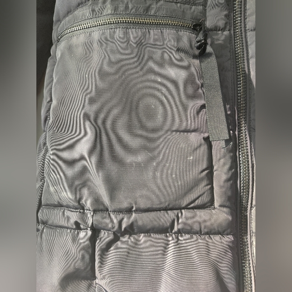 Guess Quilted Hooded Parka, Pewter | Size M - Picture 5 of 7